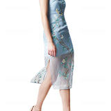 Hand Painted Silk Organza Dress