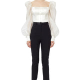High Waisted Trousers in Black