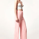 Silk Satin Bikini Bralet in Silver