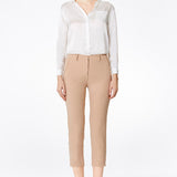 Silk Satin Single Pocket Blouse in White
