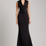 V-Neck Waistcoat in Black