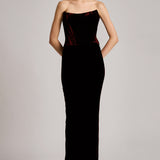 Scoop Neckline Silk Velvet Top in Maroon