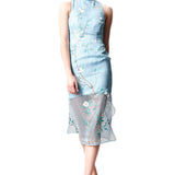 Hand Painted Silk Organza Dress