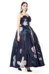 Embellished Silk Gazar Ruffles Sweetheart Neckline Ball Gown