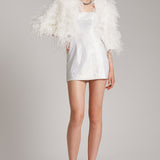 Ostrich Feather Bolero in White