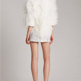 Ostrich Feather Bolero in White