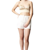 Silk Satin Bikini Bralet in Champagne