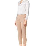 IY Beaded Cropped Trousers In Nude
