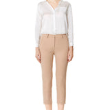 IY Beaded Cropped Trousers In Nude