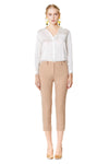 IY Beaded Cropped Trousers In Nude