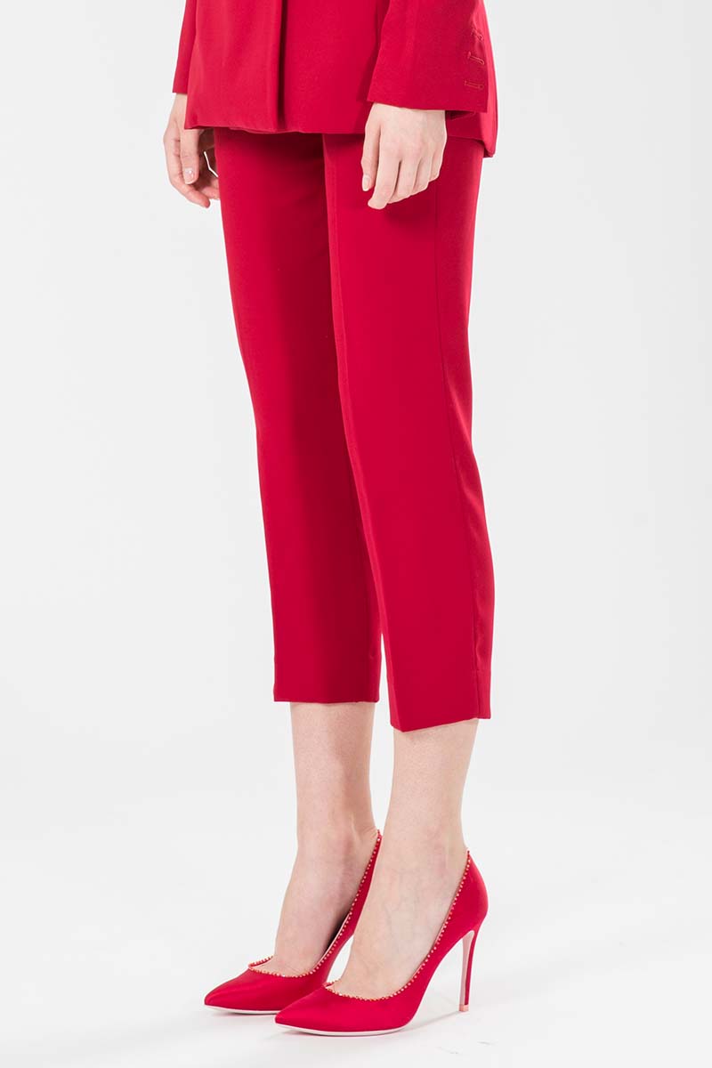 IY Cropped Trousers In Red