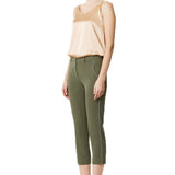 IY Beaded Cropped Trousers In Khaki