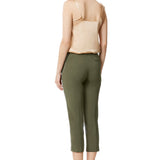 IY Beaded Cropped Trousers In Khaki