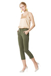 IY Beaded Cropped Trousers In Khaki
