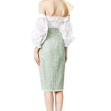 Silk Off Shoulder Bustier Top