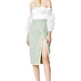 Silk Off Shoulder Bustier Top
