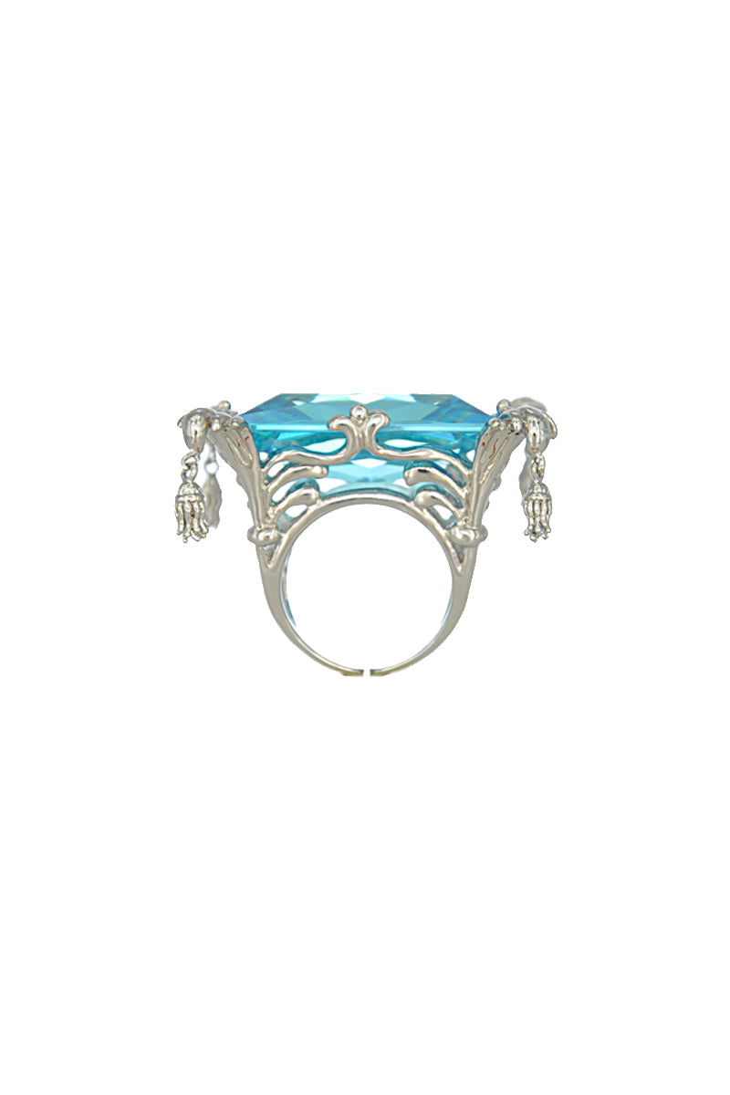Marie Louise Pillow Ring in Aquamarine