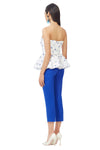 IY Beaded Cropped Trousers in Blue