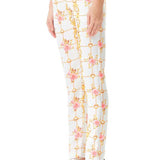 Printed High Waisted Tapered Trousers