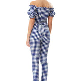 Blue Checkered Print Set