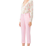 Rose Print Chiffon Ruffles Blouse