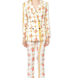 Printed Double Breasted Blazer