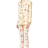 Printed Double Breasted Blazer